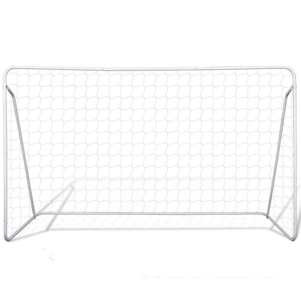 Set Porta da Calcio in Acciaio 240 x 90 x 150 cm Alta Qualitàcod mxl 72949