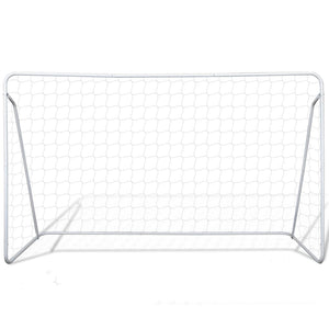 Set Porta da Calcio in Acciaio 240 x 90 x 150 cm Alta Qualitàcod mxl 72949