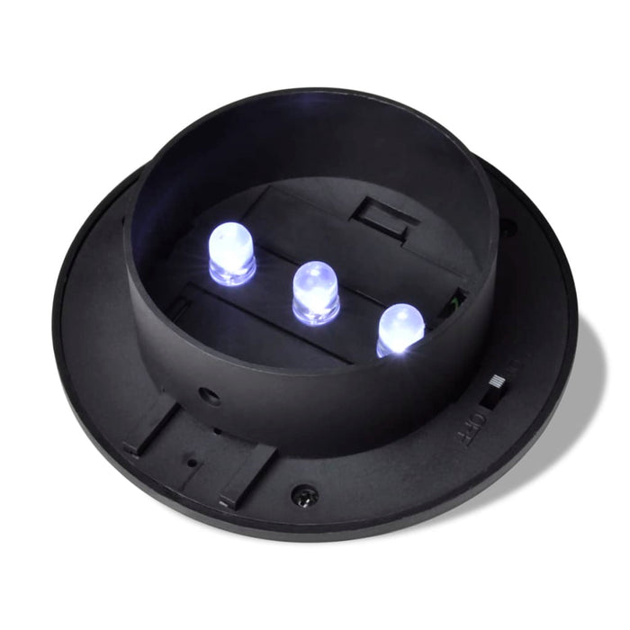 Lampade Solari 6 pz Luci per Recinzioni Nere 41180