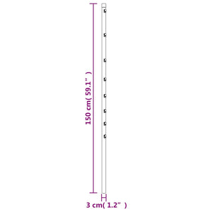 Pali per Recinzione 15 pz Argento 150 cm in Acciaio Zincato 141103