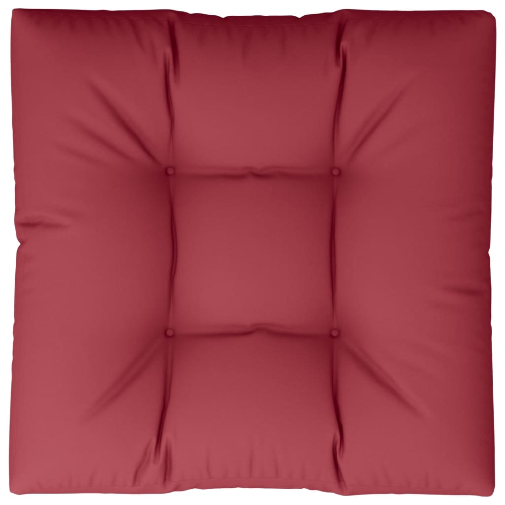 Cuscino per Sedile Imbottito 80 x 80 x 10 cm Rosso Vino cod mxl 68321