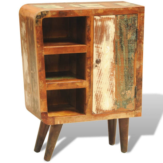 Armadietto in Legno Anticato con 1 Sportello Stile Vintage 241094