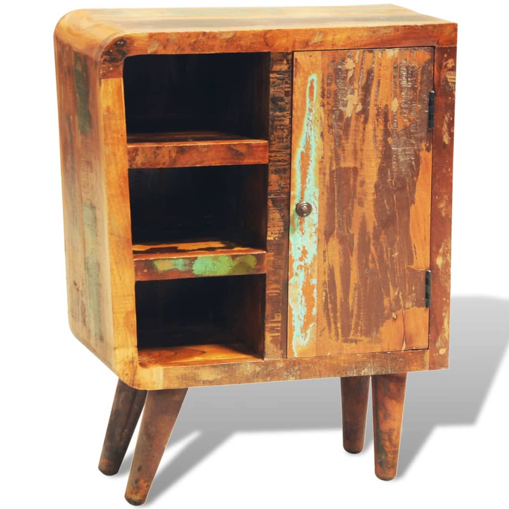 Armadietto in Legno Anticato con 1 Sportello Stile Vintage 241094