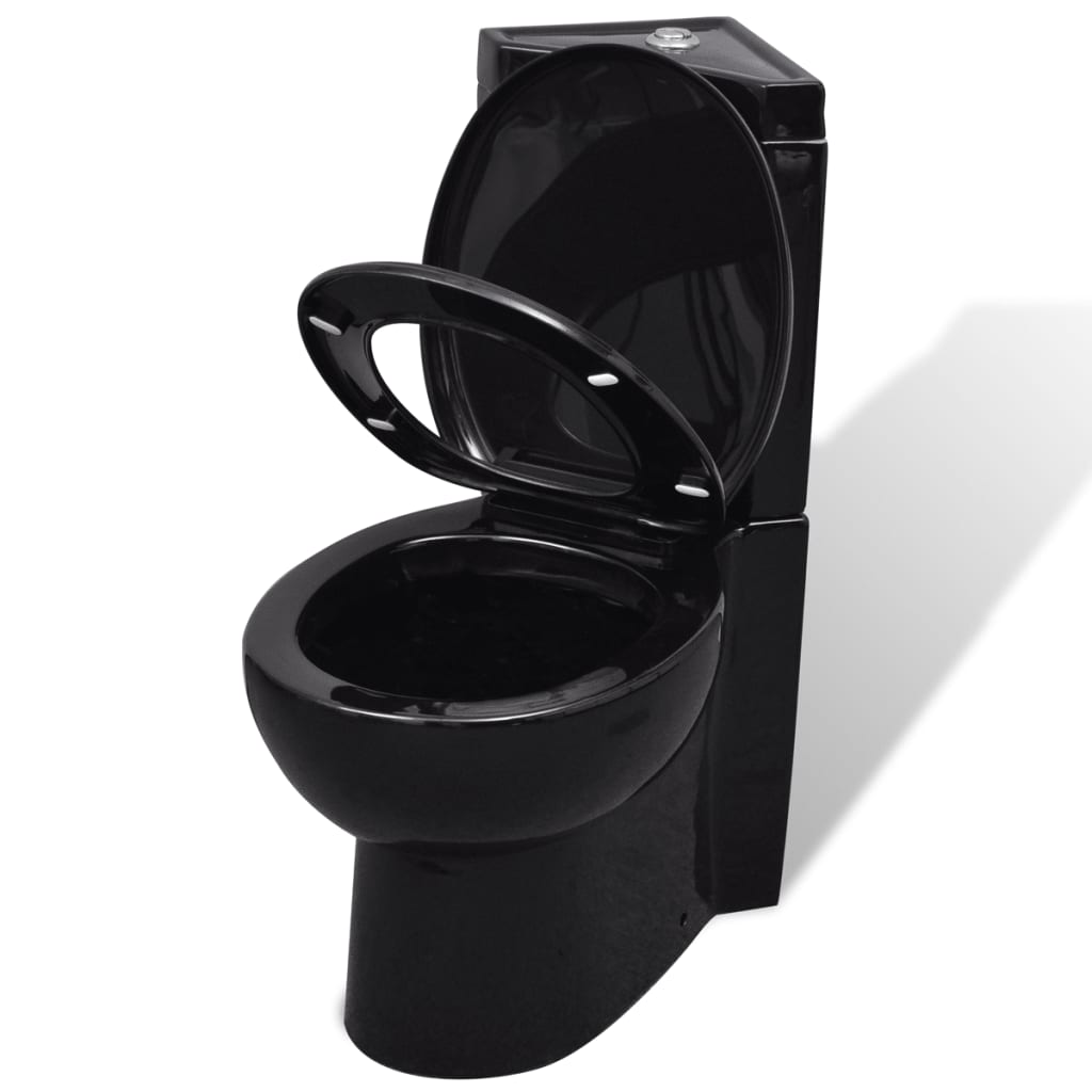 WC toilette in ceramica per bagno nero 141134