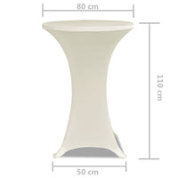 Copritavolo ?80 cm Crema Tessuto elasticizzato 2 pezzi cod mxl 49131