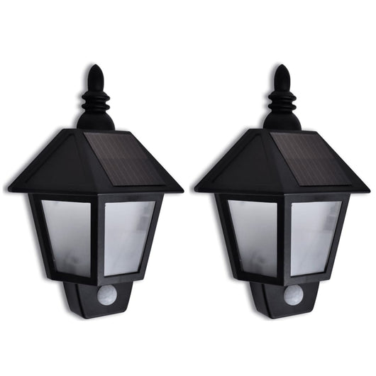 Lampada da parete da giardino solare con sensore di movimento 2 pezzi cod mxl 77771