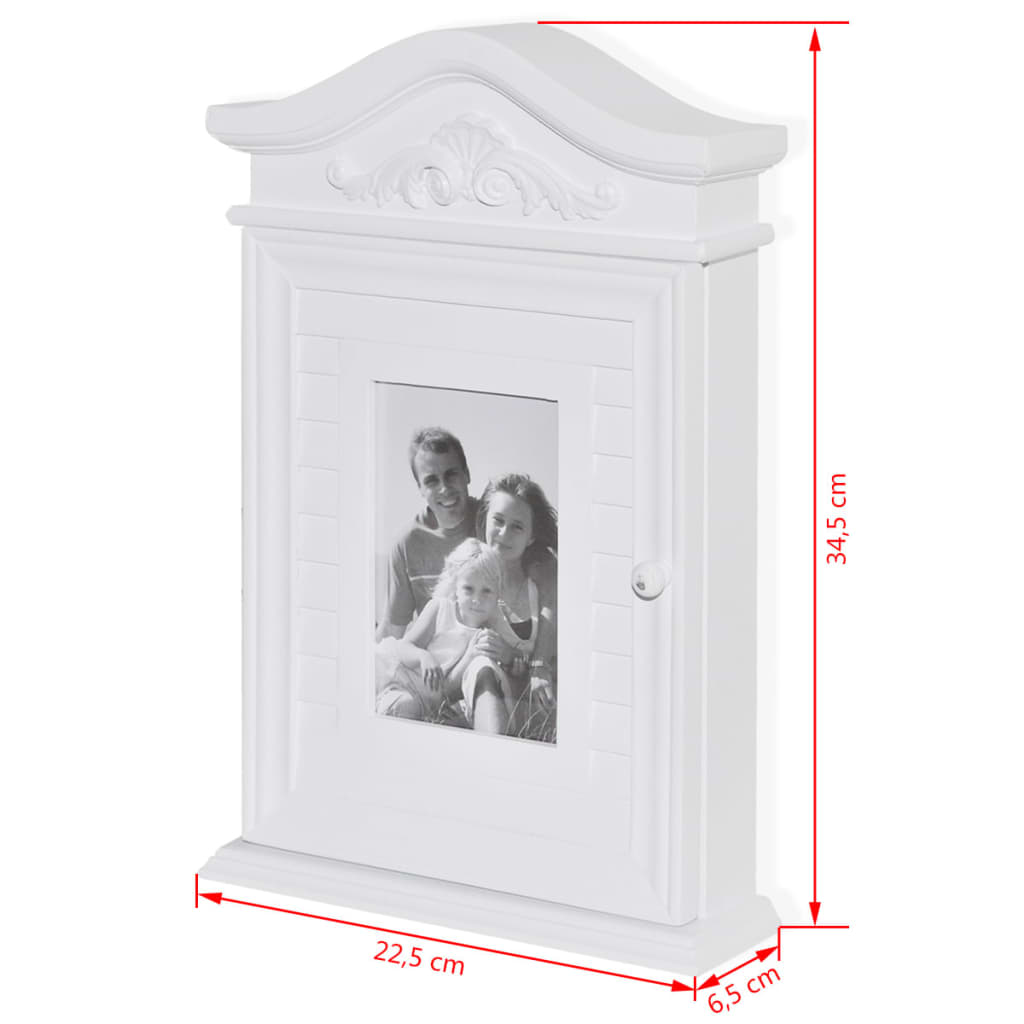 Armadietto a Chiave con Cornice Foto Bianco  cod mxl 50270