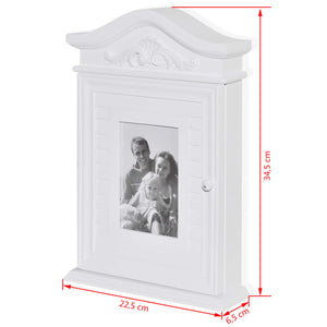 Armadietto a Chiave con Cornice Foto Bianco  cod mxl 50270