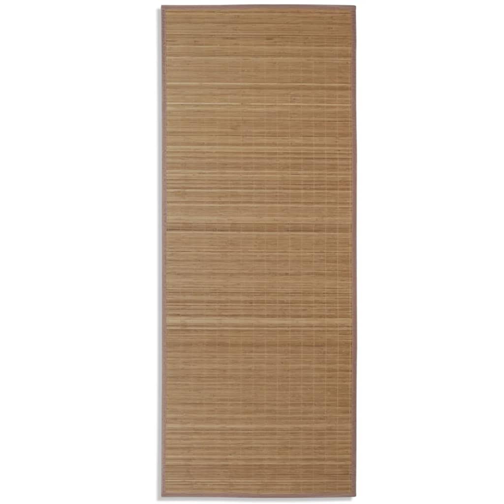 Tappeto Rettangolare in Bambù Marrone 80 x 200 cm 241337