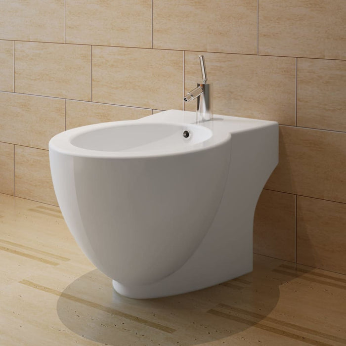 Set Toilette e Bidè in Ceramica Bianca 270566