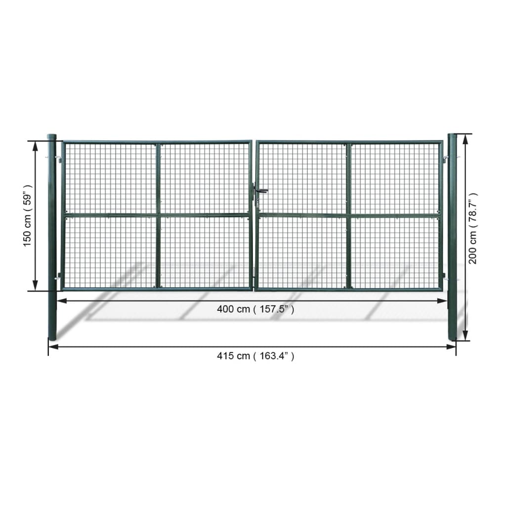 Cancello a Rete per Giardino 415 x 200 cm / 400 x 150 cm  cod mxl 43290