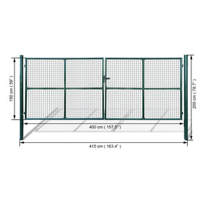 Cancello a Rete per Giardino 415 x 200 cm / 400 x 150 cm  cod mxl 43290