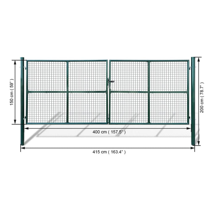 Cancello a Rete per Giardino 415 x 200 cm / 400 x 150 cm  cod mxl 43290