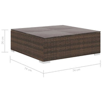 Set Divani da Giardino 8 pz con Cuscini in Polyrattan Marrone cod mxl 35258