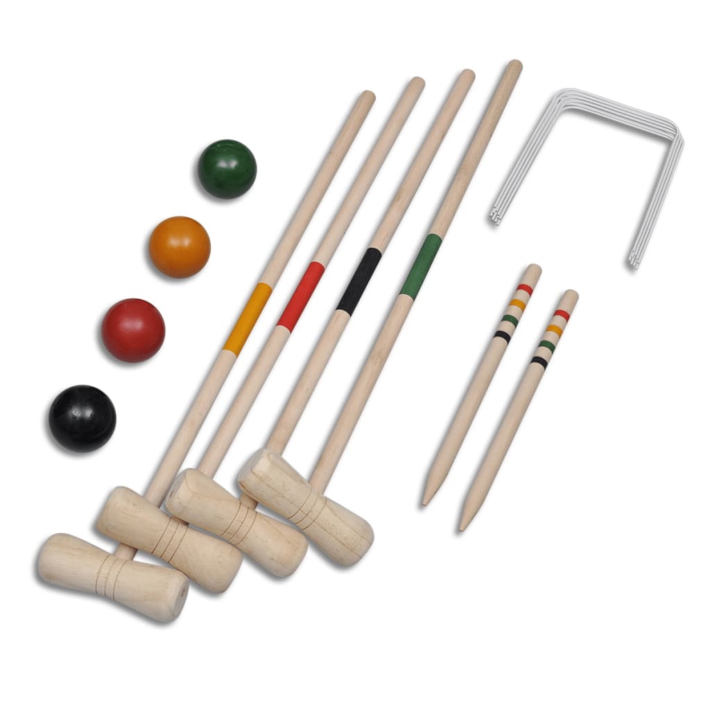 Set Gioco Croquet di legno per 4 giocatori  cod mxl 120878