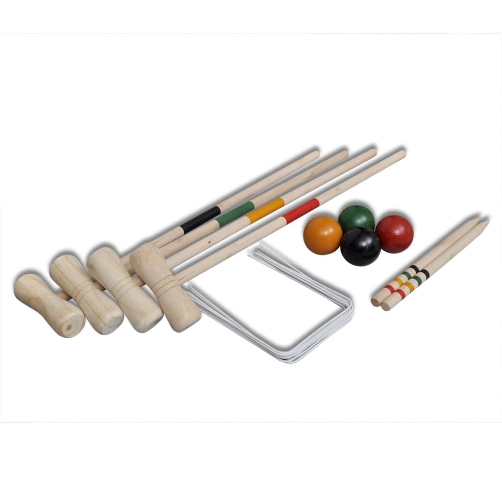 Set Gioco Croquet di legno per 4 giocatori 90687