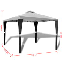 Gazebo con Tetto 3 x 3 m Crema Bianco cod mxl 66360