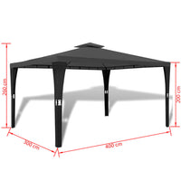 Gazebo con Tetto 3x4 m Grigio Scuro cod mxl 66206