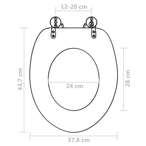 Coperchio da Toilette in MDF con Modello Gocce d'Acqua