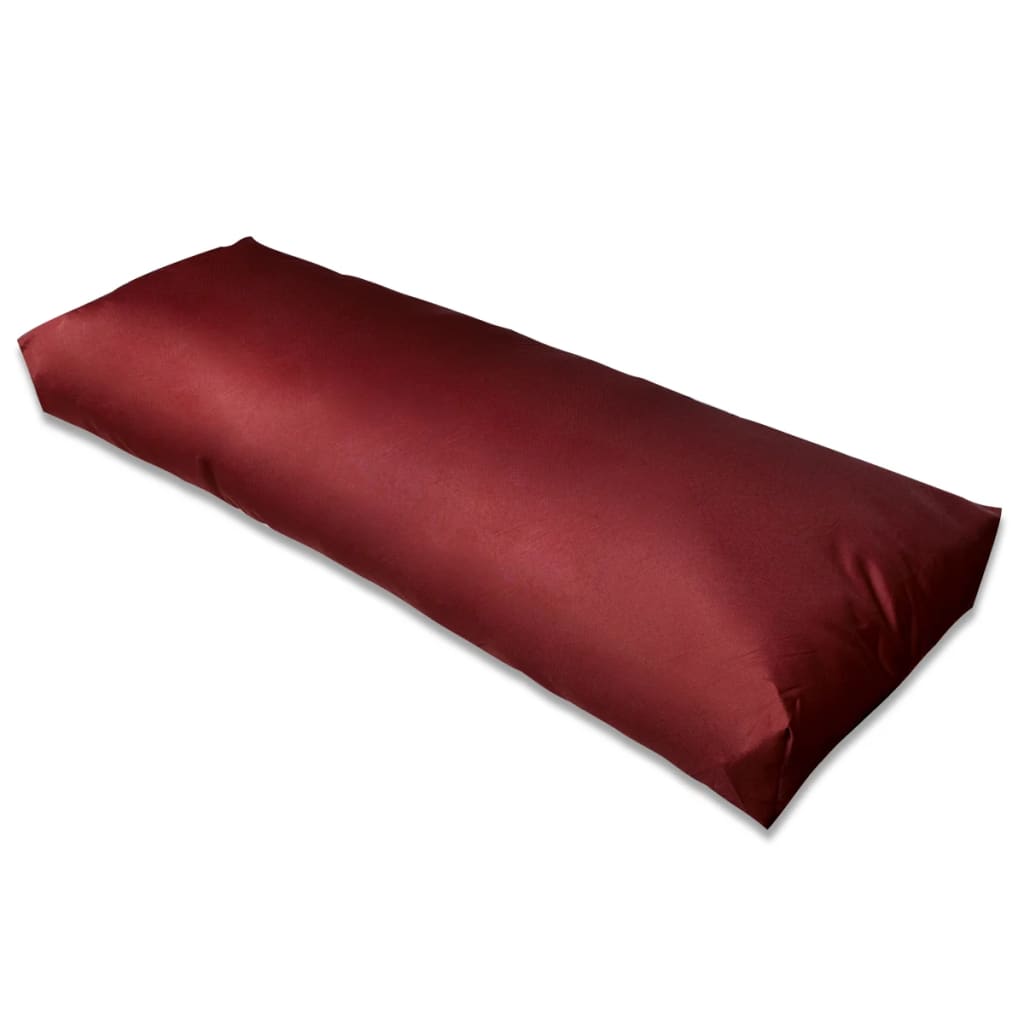 Cuscino di Appoggio Imbottito Rosso Vino 120 x 40 x 10 cm 41514