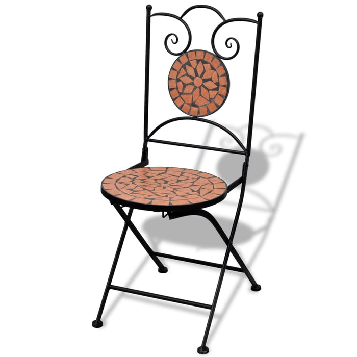 Sedie da Bistrot Pieghevoli 2 pz in Ceramica Terracotta cod mxl 6741