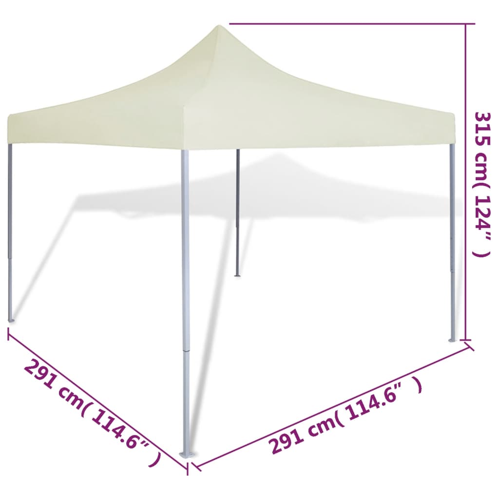 Tenda Pieghevole Crema 3 x 3 m