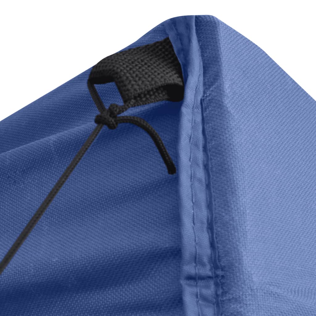 Tenda Pieghevole Blu 3 x 3 m con 4 Pareti