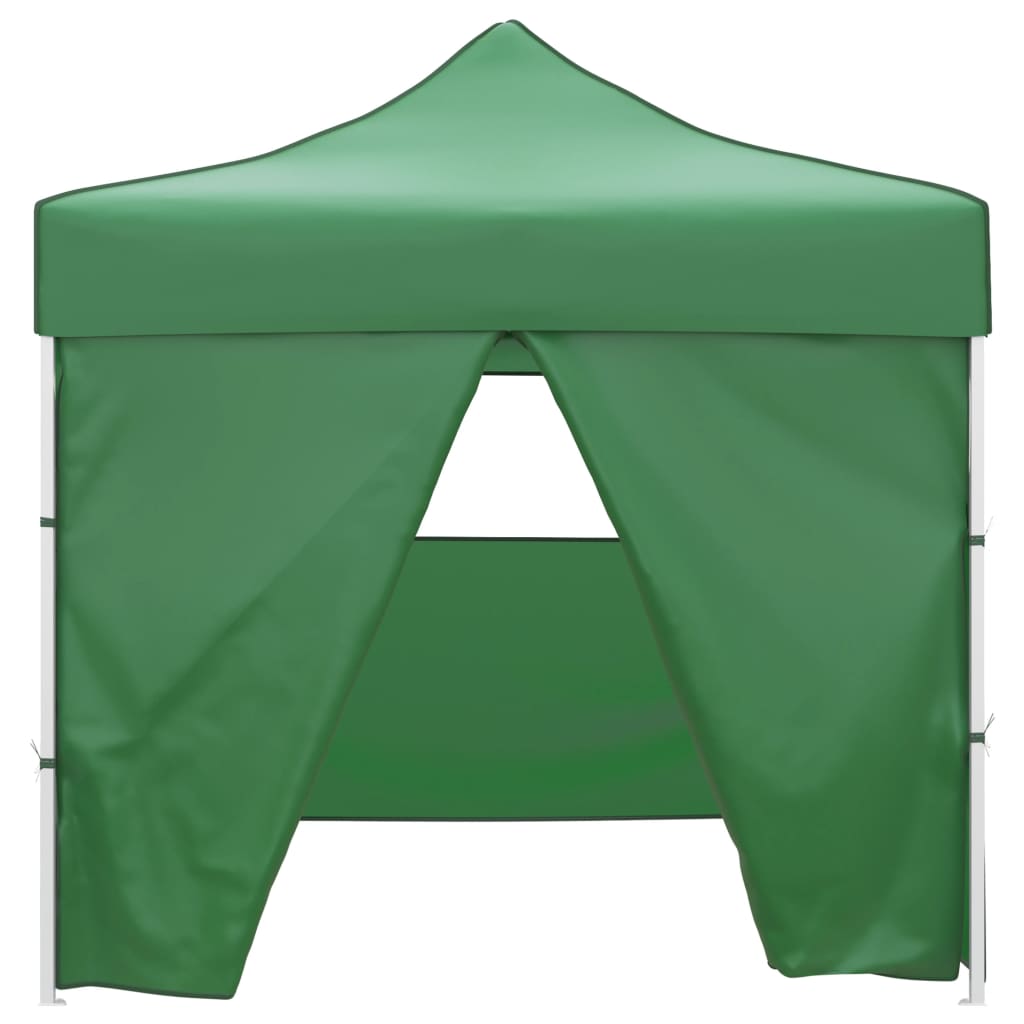 Tenda Pieghevole Verde 3 x 3 m con 4 Pareti