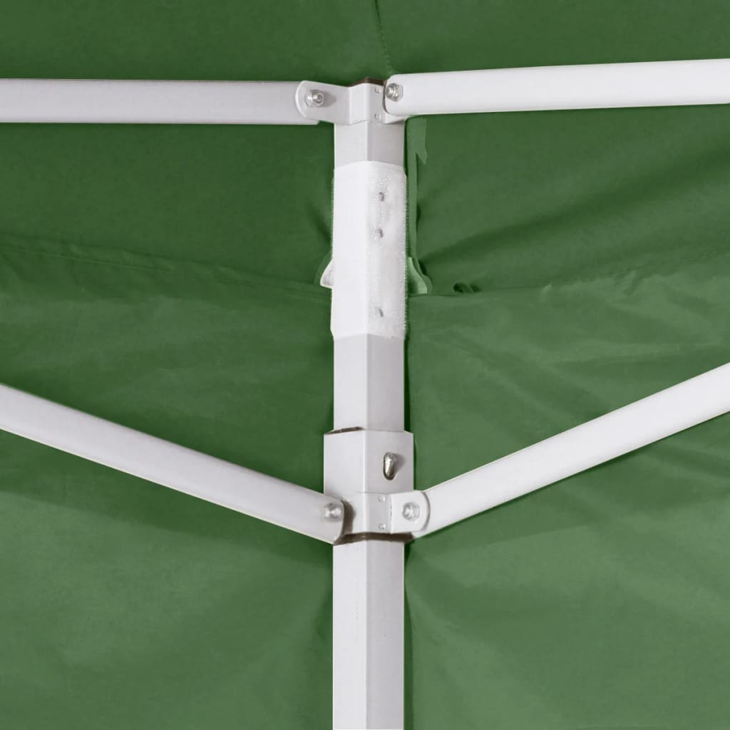 Tenda Pieghevole Verde 3 x 3 m con 4 Pareti