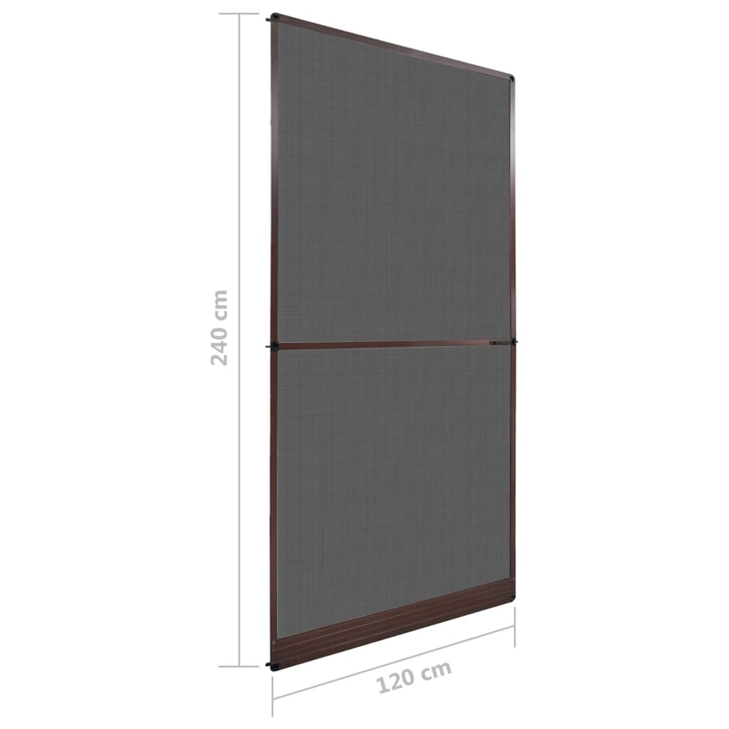 Zanzariera con Cardini per Porte Marrone 120 x 240 cm