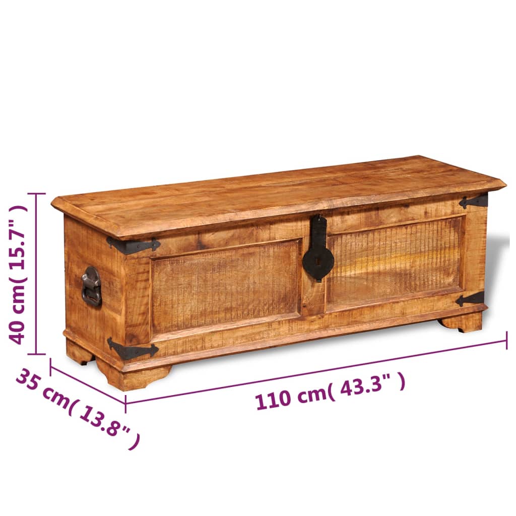 Cassapanca di Stoccaggio in Legno Ruvido di Mango  cod mxl 42683