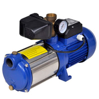 Pompa a Getto con Manometro 1300 W 5100 L/h Blu 141599