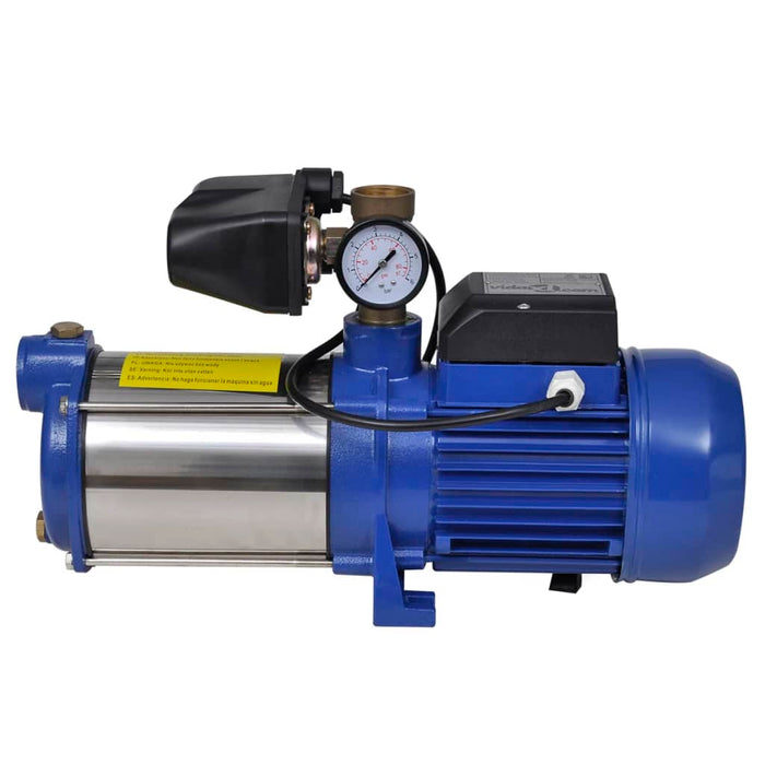 Pompa a Getto con Manometro 1300 W 5100 L/h Blu 141599