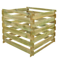 Bidone per Compost a Doghe 0,54 m3 in Legno Quadrato 41656