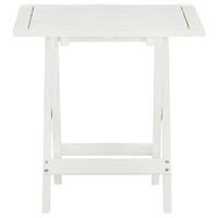 Tavolo da Bistrot Bianco 46x46x47cm in Legno Massello di Acacia cod mxl 59217