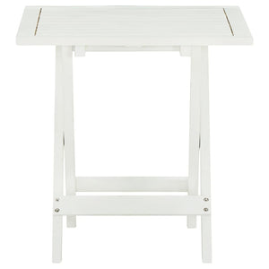 Tavolo da Bistrot Bianco 46x46x47cm in Legno Massello di Acacia cod mxl 59217