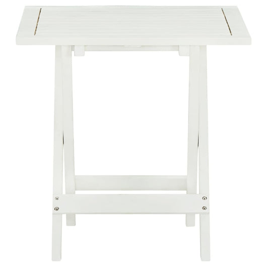 Tavolo da Bistrot Bianco 46x46x47cm in Legno Massello di Acacia cod mxl 59217