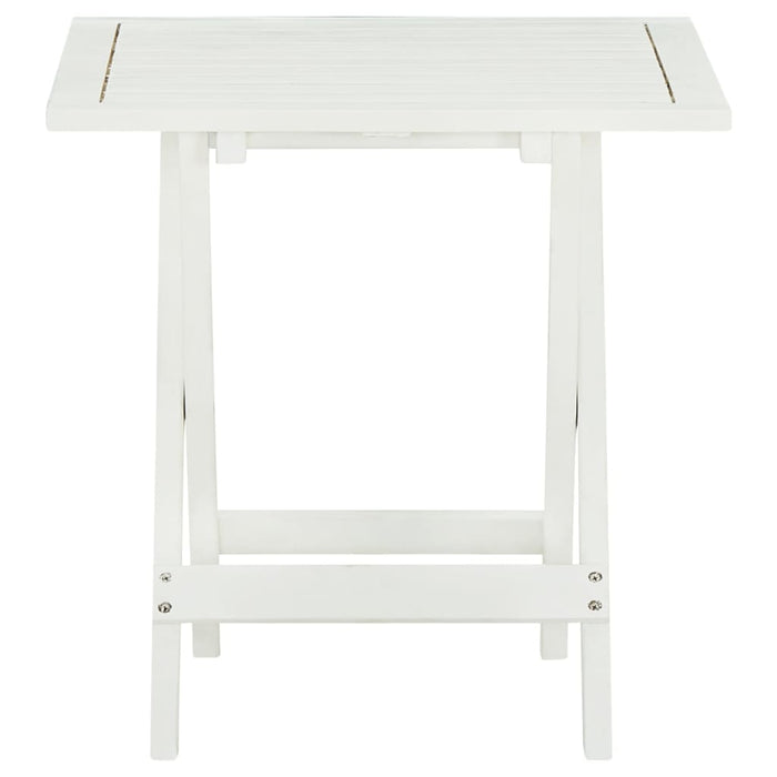 Tavolo da Bistrot Bianco 46x46x47cm in Legno Massello di Acacia cod mxl 59217