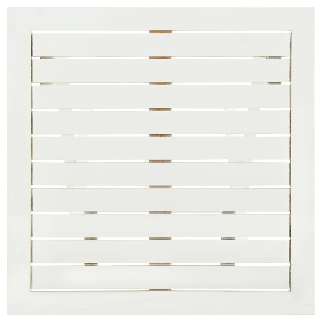 Tavolo da Bistrot Bianco 46x46x47cm in Legno Massello di Acacia cod mxl 59217