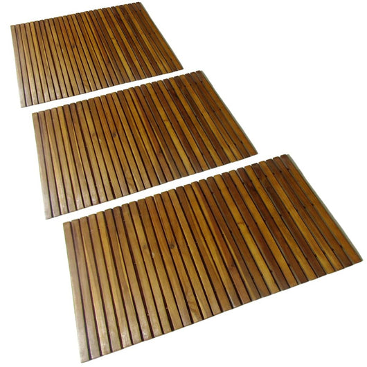 Set 3 pz Stuoia per bagno in acacia 80 x 50 cm 271769