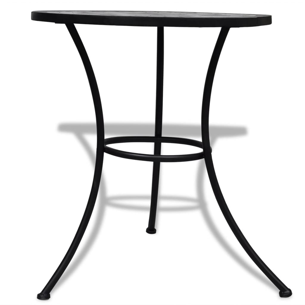 Set da Bistrot 3 pz in Piastrelle di Ceramica Nero e Bianco 271772