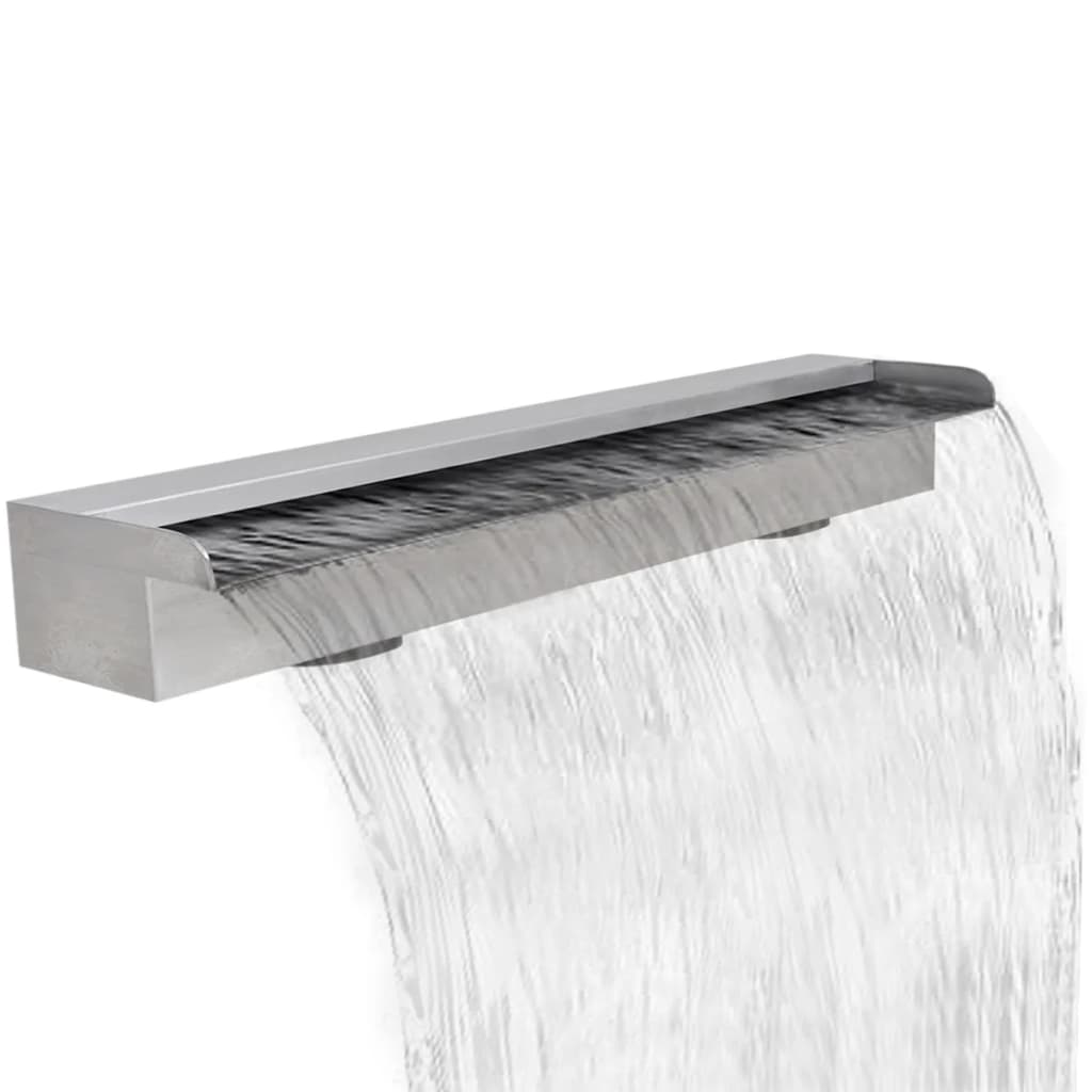 Fontana a Cascata per Giardino Rettangolare Acciaio Inox 90 cm cod mxl 69949