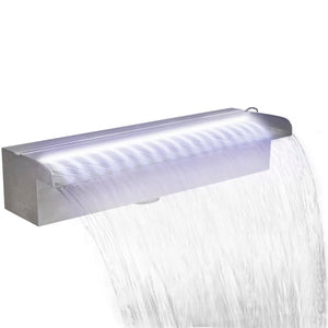 Cascata per Laghetto Rettangolare con LED in Acciaio Inox 45 cmcod mxl 126215