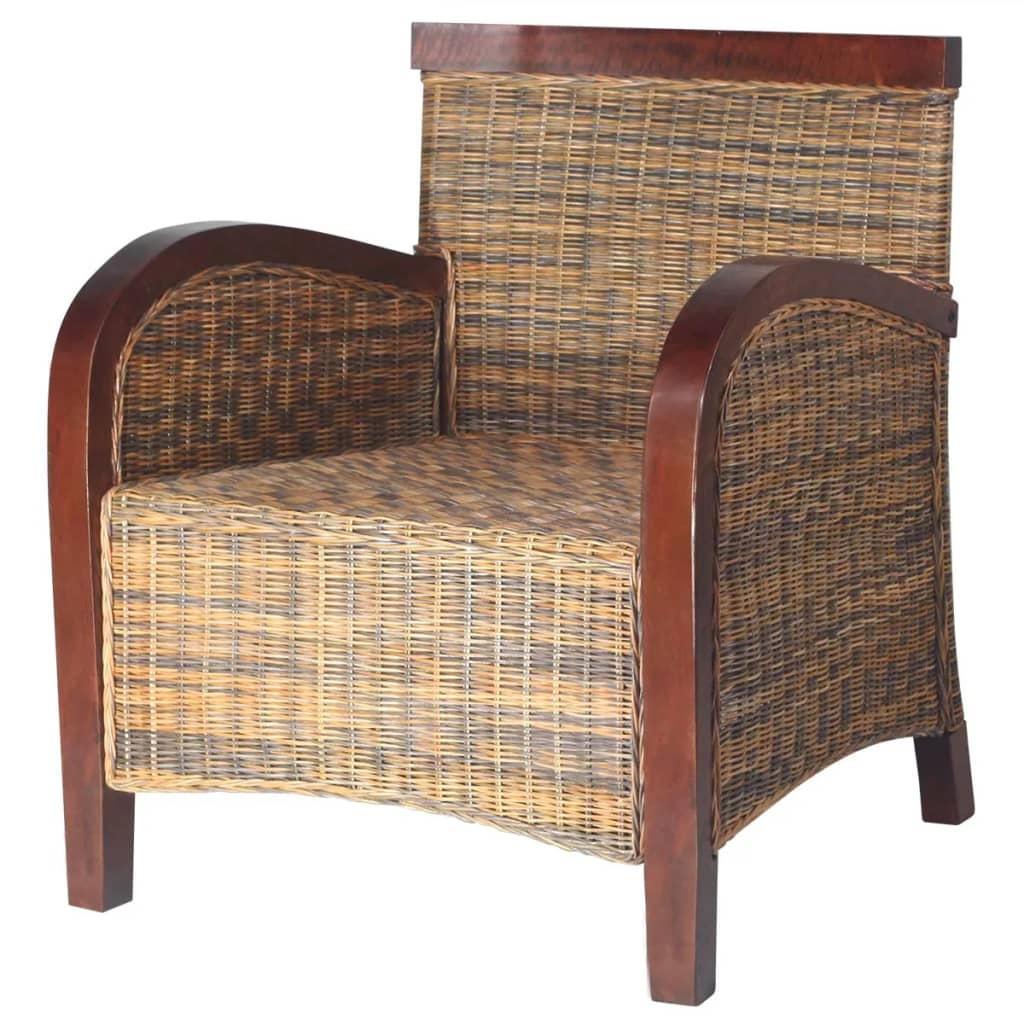 Poltrona in Rattan Intrecciato a Mano 242025