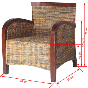 Poltrona in Rattan Intrecciato a Mano 242025