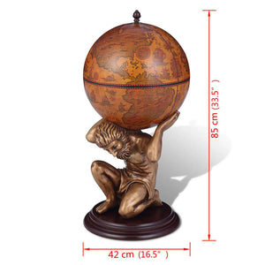 Bar a Globo Portabottiglie Vino Design Atlas 42x42x85 cm  cod mxl 46365