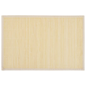 6 Tovagliette di Bamboo 30 x 45 cm Naturale