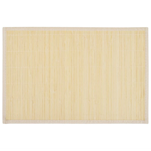 6 Tovagliette di Bamboo 30 x 45 cm Naturale