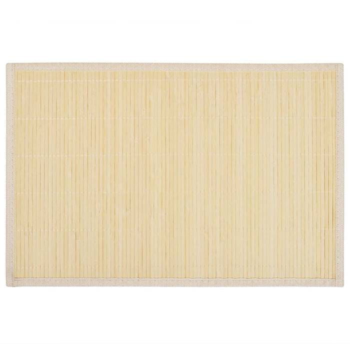 6 Tovagliette di Bamboo 30 x 45 cm Naturale