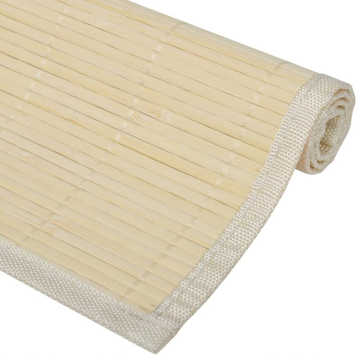 6 Tovagliette di Bamboo 30 x 45 cm Naturale